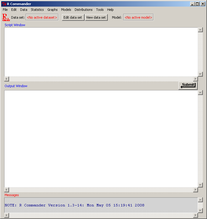 R Commander at startup