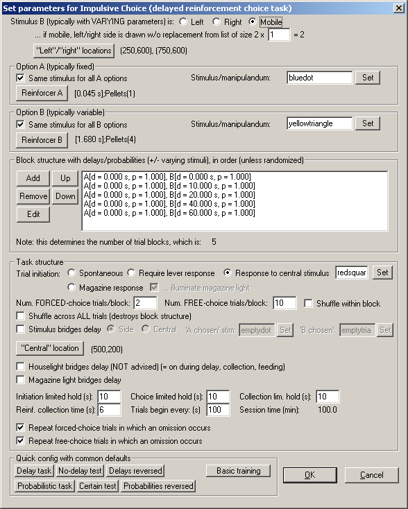MonkeyCantab_ImpulsiveChoice_Params